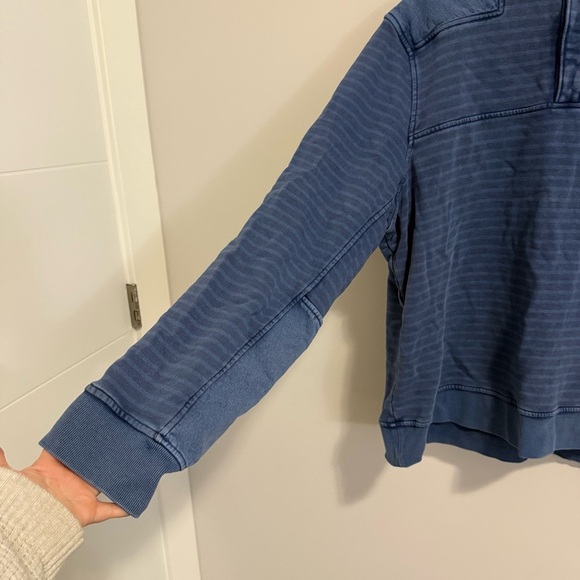 Vineyard Vines Sweater Blue Moonshine Woodhouse Striped Pullover Quarter Zip - Picture 7 of 16